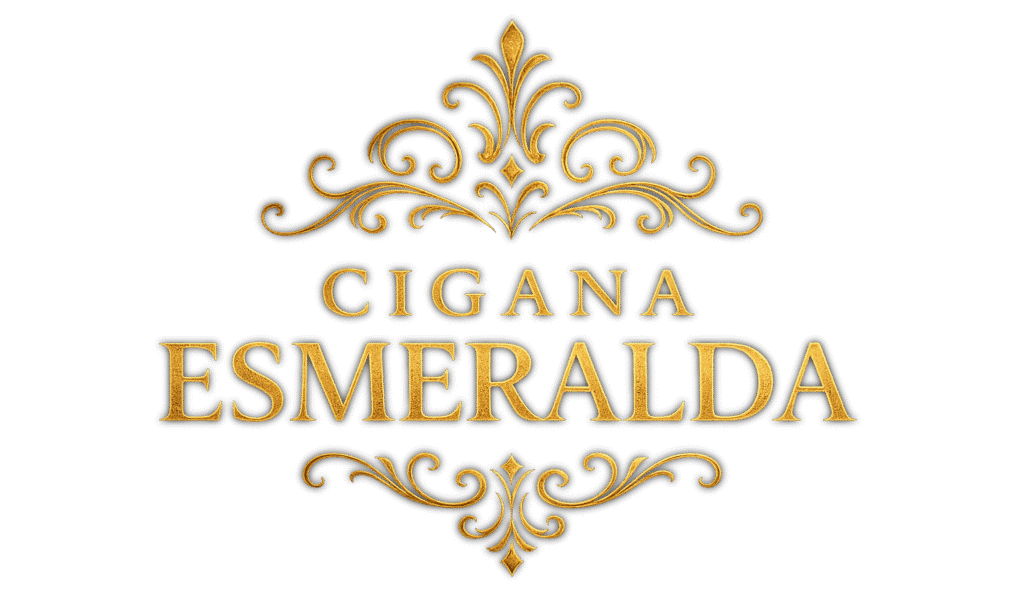 Elegância dourada da cigana esmeralda, símbolo de luxo e tradição na marca Cigana Esmeralda.
